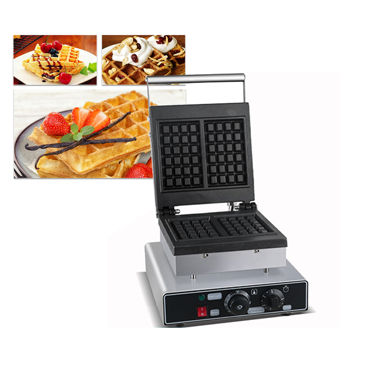 Waffle Iron Belgian - Yapışmaz Waffle Makinesi Kare Waffle Makinesi