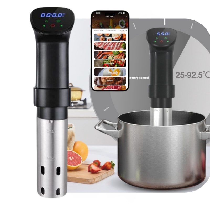 Sous Vide Immersion - 1100W Sous Vide Ocak Paslanmaz Hassas