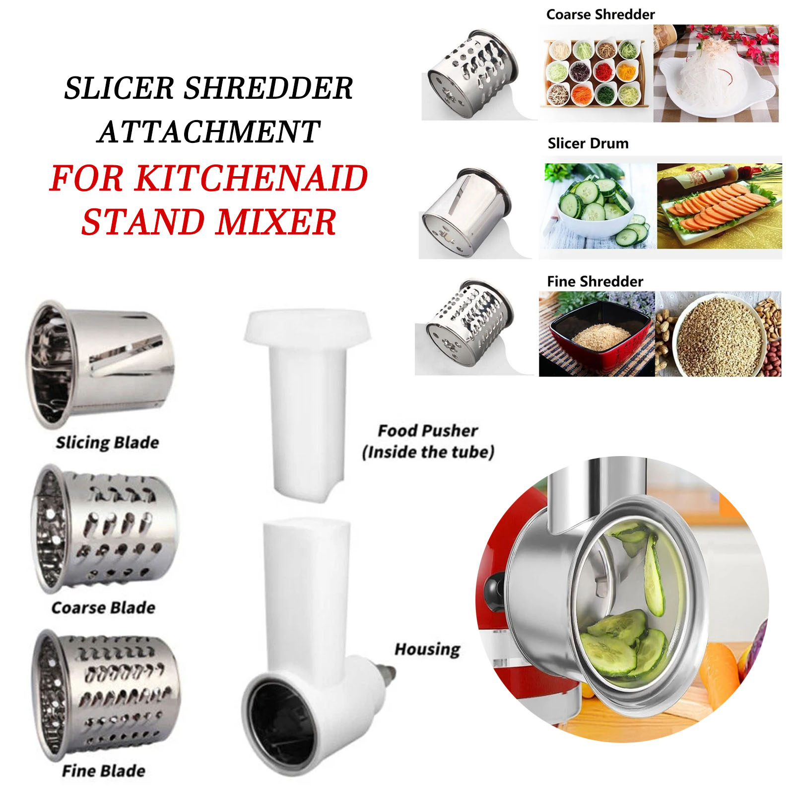 Meat Grinder Attachment - KitchenAid Stand Mikserleri için Sebze Doğrayıcı