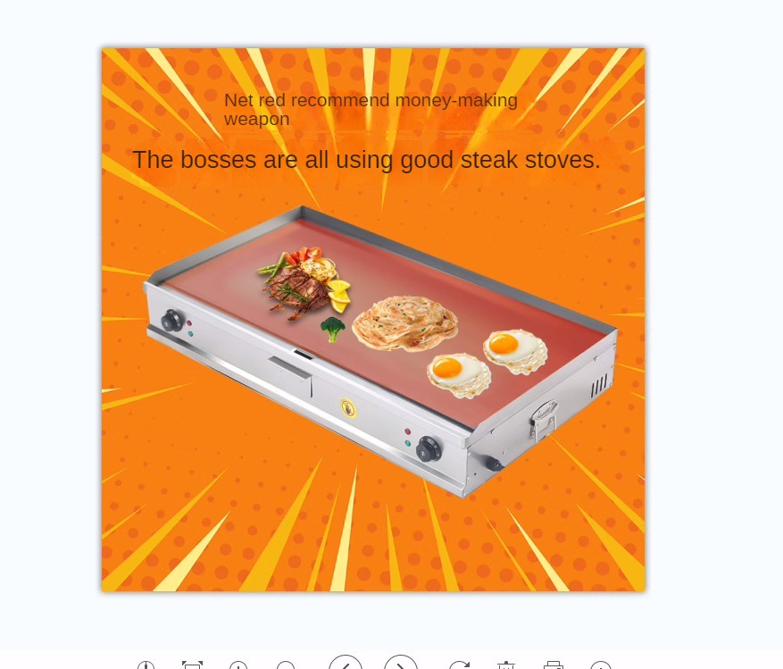 Electric Griddle Pancake - Ticari elektrikli ızgara, yeşil soğanlı gözleme